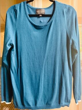Absolutely Creative Worldwide Teal Crewneck Sweater